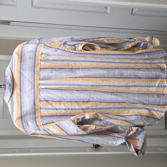 Tommy Bahama Cotton Silk Stripe Button-Up Shirt Relaxed Fit Coastal Luxe - Picture 6 of 6